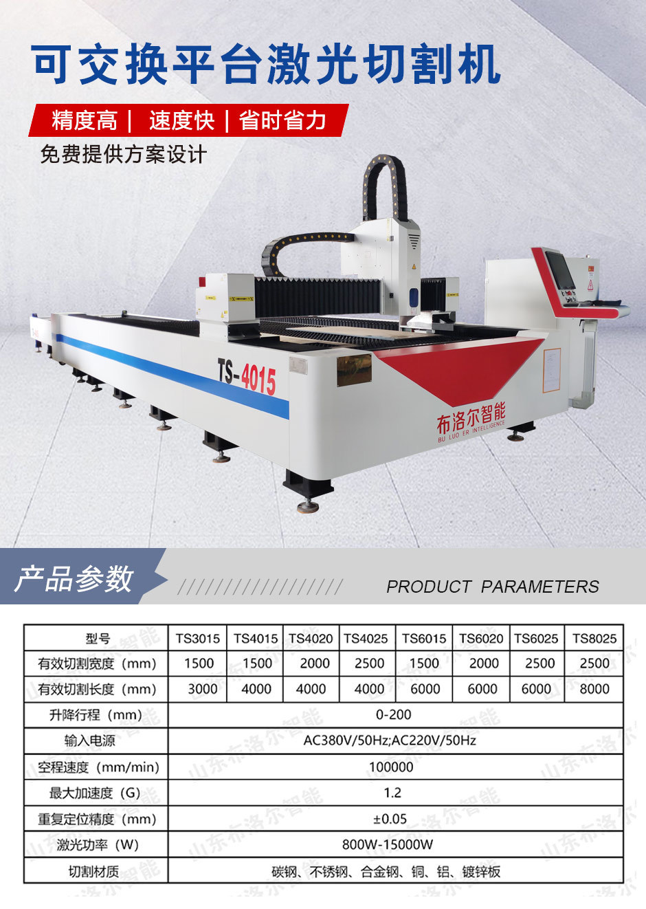 布洛爾可交換平臺激光切割機(jī)